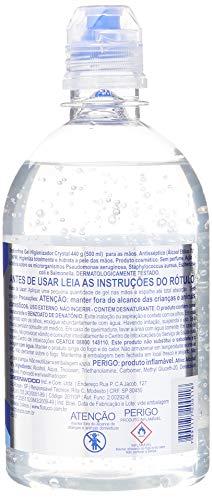 Gel Higienizador p/mãos SEPTIONFREE CRYSTAL 500 ml, Fiorucci