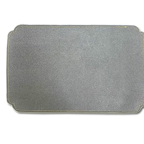 Set de table rectangulaire gris uni lavable pour protéger la cuisine - 2