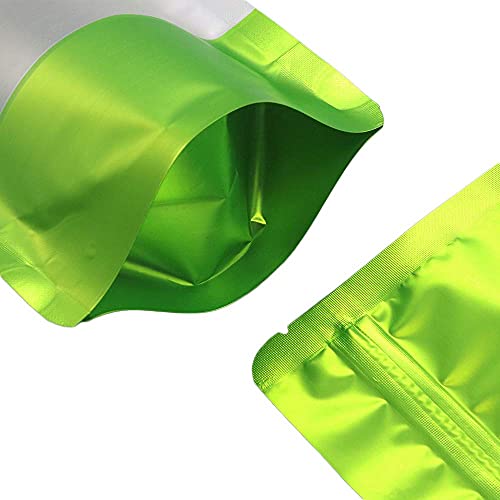 Image of DEERA Green Ziplock Stand Up Pouch 100x170mm Pack of 100