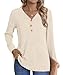 HOTGIFT Womens Sweaters Long Sleeve Casual Tunic Tops Fall Winter Shirts Loungewear Fashion Clothes 2025 Beige X-Large