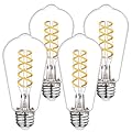 MEILUX 4 Pack ST19(ST58) Vintage Edison LED Light Bulbs, Dimmable 6W Decorative Antique Bulb Equivalent 60W, Neutral White 4000K, 600LM, E26 Base Bulb for Home Bathroom