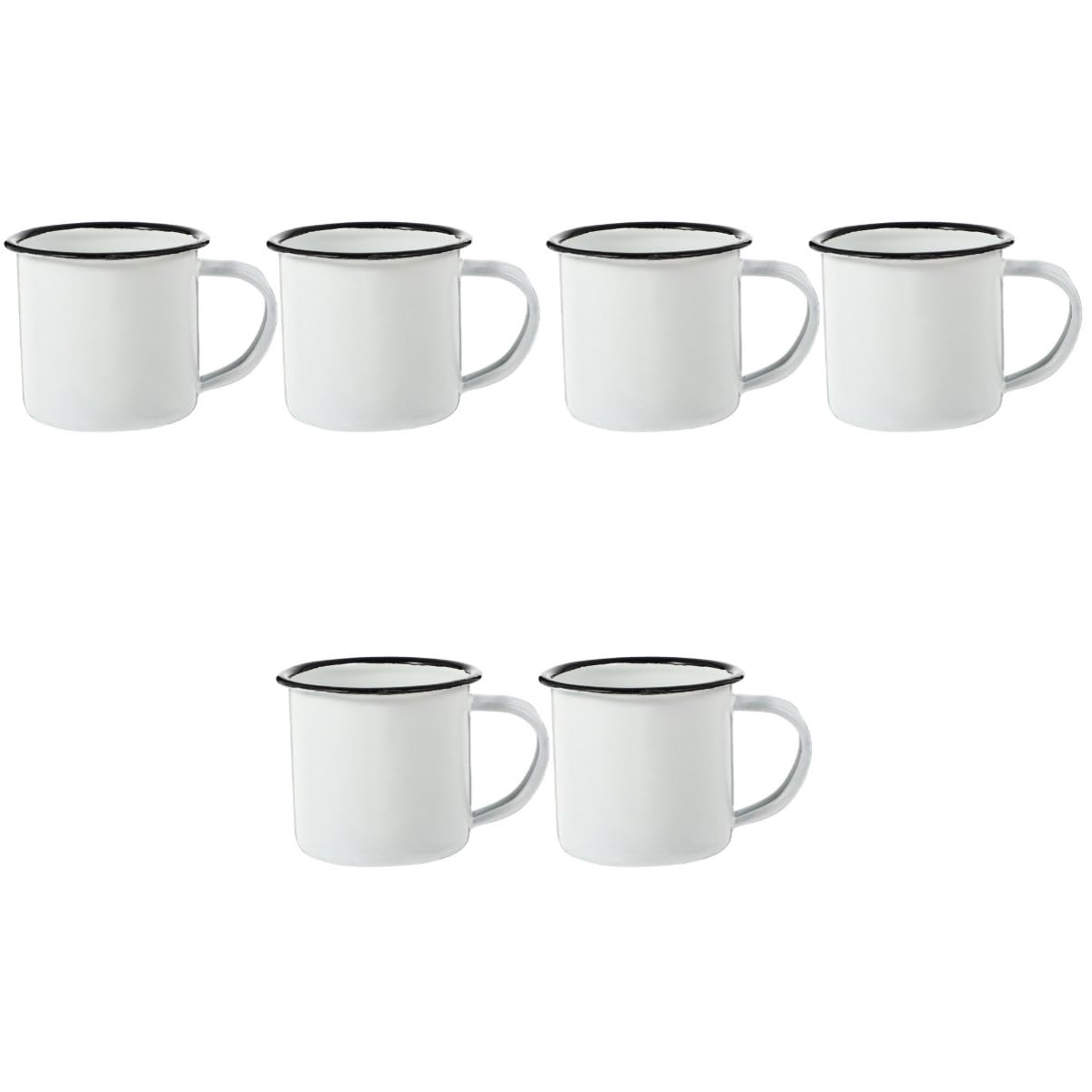 Tasse Émail Vintage POPETPOP Incassable pour Remplacer la Vaisselle Fragile