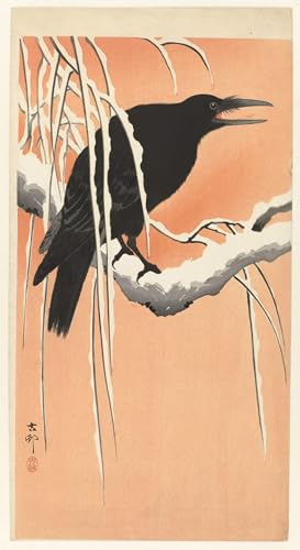 Tableaux Graffiti Art Mural d'oiseaux et plantes Ohara Koson poster moderne 60x90cm