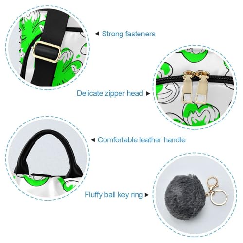 Mochila antirrobo para mujer blanca de Green Leaf Clovers de viaje 6