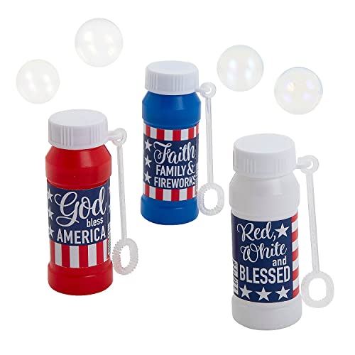 Fun Express One Nation Under God Bubble Bottles, 12 Pieces