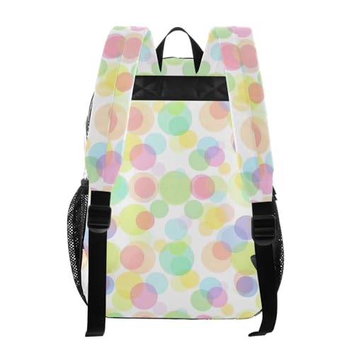 Girls Backpack for Kids Colorful Bubbles Dots Rainbow Travel Clear Bags for Women Approved See through Bag3
