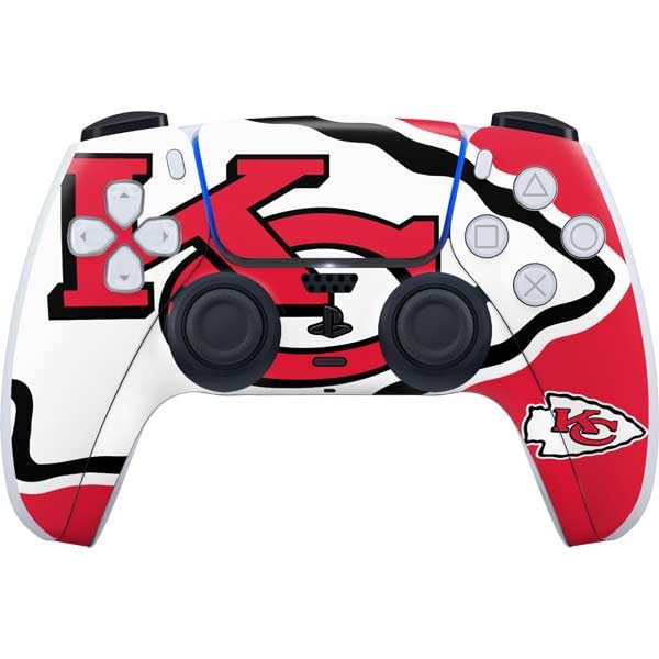 Skinit Decal Gaming Skin Compatible with PS5 Controller - Officially Licensed NFL Kansas City Chiefs Large Logo Design