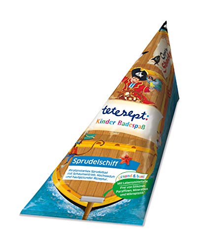 tetesept Barco de burbujas Capt'n Sharky – Aditivo de baño para niños a partir de 3 años – 1 x 70 g