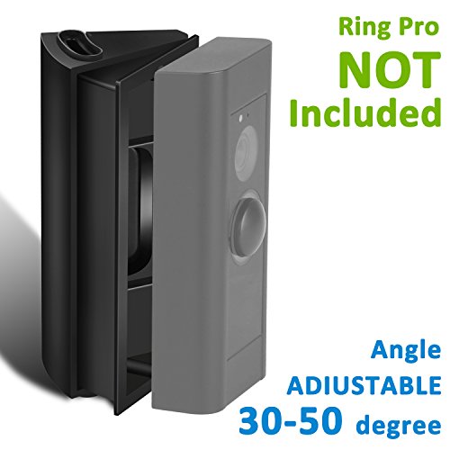 HOMONO WFEXD (30 to 50 Degree) Video (Released in 2016), Adjustment Adapter Plate/Bracket/Wedge Kit Included, Angle Mount for Ring Doorbell Pro Version-Black