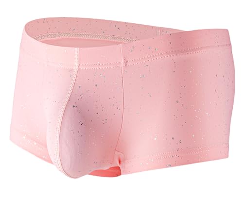 FEOYA Men's Pouch Boxer Briefs High Stretch Low Rise Shorts Underwear Sexy Shiny Trunk Under Panties for Men