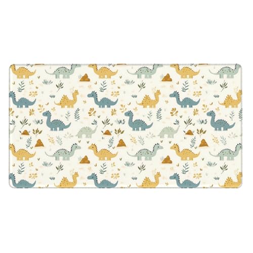Tapis de souris de jeu grand format dinosaure coloré pour bureau