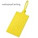 QIEOTE 40-Pack Plastic Shipping Tags with Marker Pen, Waterproof Zip Tie Labels for Baggage, Inventory, and Key Tagging(Yellow)