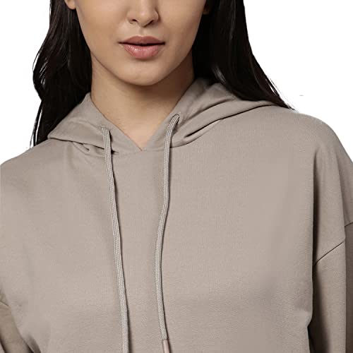 Image of HIGH Star Women's Fleece Solid Hooded Neck Sweatshirt