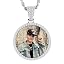 01 Circle Pendant(Silver)+Rope Chain 0171