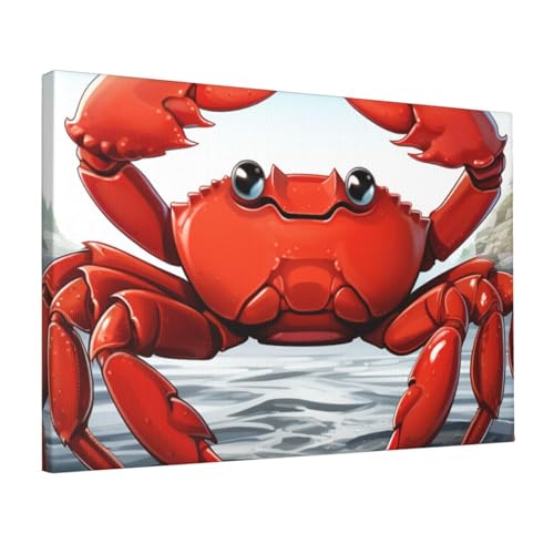Toile crabe dessin animé pour égayer un salon sombre facilement
