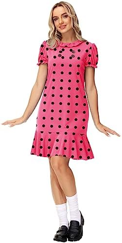 Women Sally Halloween Dresses Peanuts Polka Dots Good Greif Pink Cosplay  Dress XL, Pink, X-Large : Amazon.ca: Clothing, Shoes & Accessories