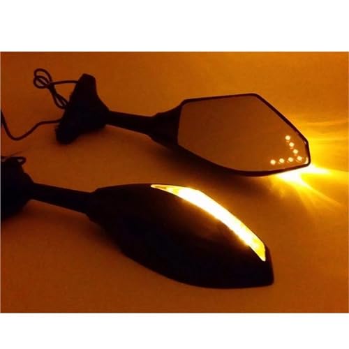 Espejos retrovisores VFR 800 Interceptor ABS 2003-2007 con luces de giro integradas color negro 2