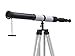 Nautical Solid Brass Floor Standing Vintage Leather Telescope with Tripod-