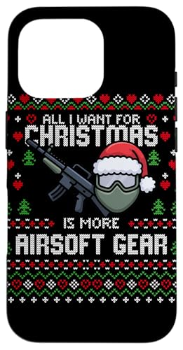 Airsoft Player Gear �N���X�}�X�A�O���[�N���X�}�X�Z�[�^�[ �X�}�z�P�[�X iPhone 16 Pro �p