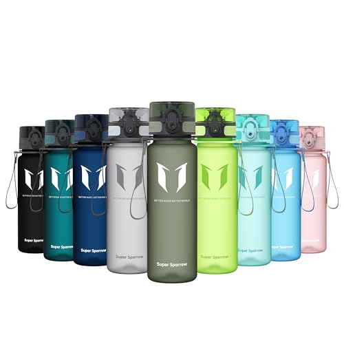 Super Sparrow Trinkflasche - Tritan Wasserflasche - 500ml - BPA-frei - Ideale Sportflasche - Sport, Wasser, Fahrrad, Fitness, Uni, Outdoor - Leicht, Nachhaltig