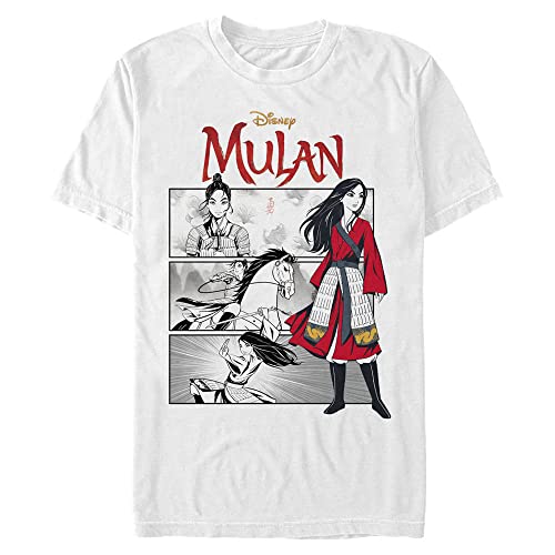 T-shirt Mulan Disney blanc 4XL pour homme grand | Coupe confortable