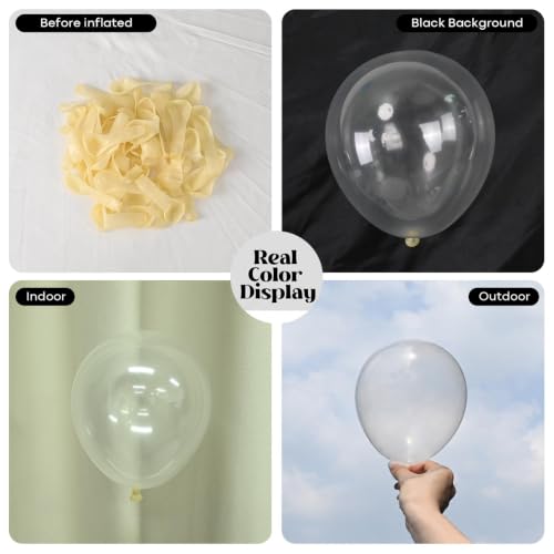 Image of Togvu Clear Balloons, 50Pack 5 Inch Small Mini Transparent Latex Balloons