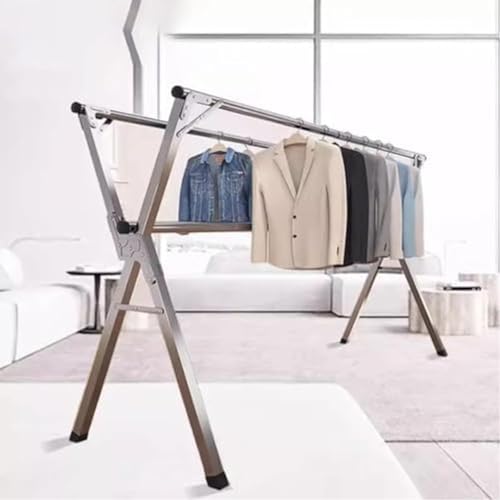 Étendoir à linge en acier inoxydable haut de gamme support extensible grand format