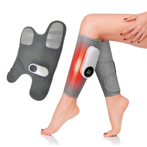 Image of JINPRIAir Compression Leg Massager with Heat - Cordless Calf for Circulation & Pain Relief Foot Therapy Machine Relaxing Men Women Shiatsu Kneading Massage (2)