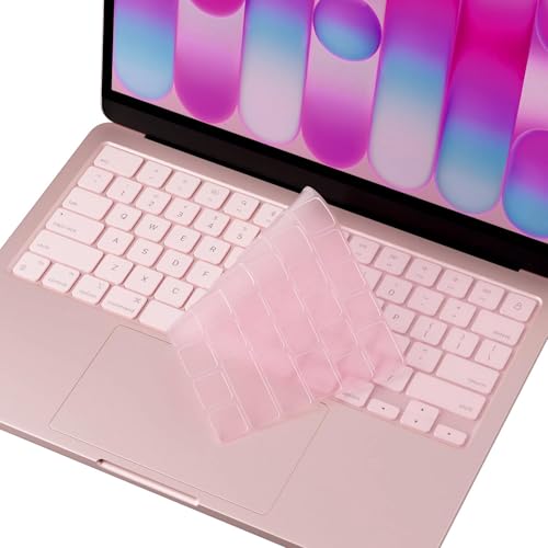 Image of Gear Guard Keyboard Cover Skin for 2026 New MacBook Neo 13 inch 256GB with Apple A18Pro Chip /A3404, Premium Ultra Thin Keyboard Protector for MacBook Neo 13'' A18 Pro Accessory (Blush Pink)