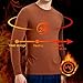 PENRTAIR 2 Pack Men's Thermal Shirts Fleece Lined Wool Long Sleeve Slim Fit T-Shirts Athletic Stretch Sweater Undershirts