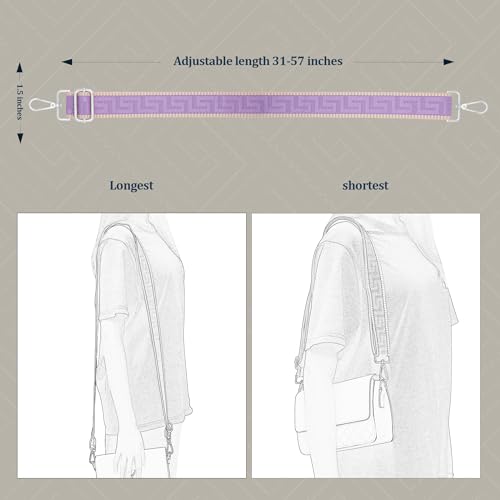 Silver Hardware Purse Strap,Replacement Crossbody Adjustable Shoulder Strap for Handbag Bag2