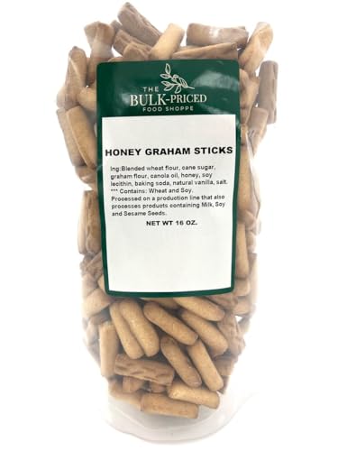 Honey Graham Sticks, Bulk Size (1 lb. Resealable Zip Lock Stand Up Bag)