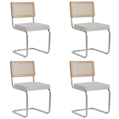 Uderkiny Esszimmerstühle 4er Set,Gepolsterte Rattan-Küchenstühle,...