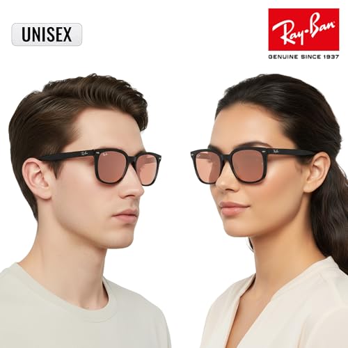Image of Ray-Ban RB4401D Square Shaped Sunglasses for Men & Women with Official RAYBAN Eyewear Kit