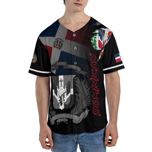 Custom Dominican Republic Jerseys for Men, Dominican Baseball Jersey, Dominican Jersey, Dominican Flag Pride Love Jersey miniatura 2