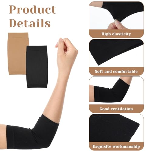 Ajcotahm 2 Paar Armlinge Tattoo Abdeckung,Tattoo Ärmel Abdeckung Oberarm,Unterarm Tattoos Abdeckärmel,Unterarm Tattoos Abdeckungen,Sonnenschutz Ärmel,für Tattoo-Abdeckung Training Alltag