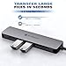 immagine 3Hub USB C Adattatore Multiporta 7 in 1 USB C Hub Portatile con Ingresso HDMI 4K, 3 Porte USB 3.0, Lettore SD/Micro SD Compatibile Per MacBook Pro/Chromebook/XPS & Dispositivi USB C, Grigio Spaziale