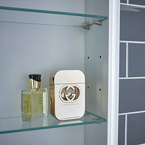 Pebble Grey™ Grace Bluetooth LED Illuminated LED Bathroom Mirror Cabinet | Heated Demister Mirror Pad | Motion Sensor Switch | IP44 Rated | 564 x 700 | 10 Year Guarantee