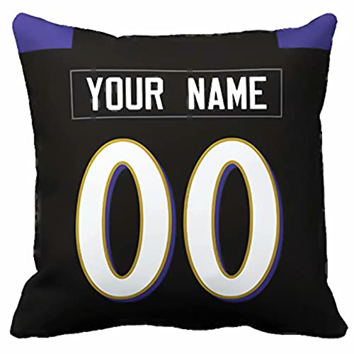Image of ANTKING Throw Pillow 2 Pack with Custom Name and Number Personalized Gift for Men Women Boys