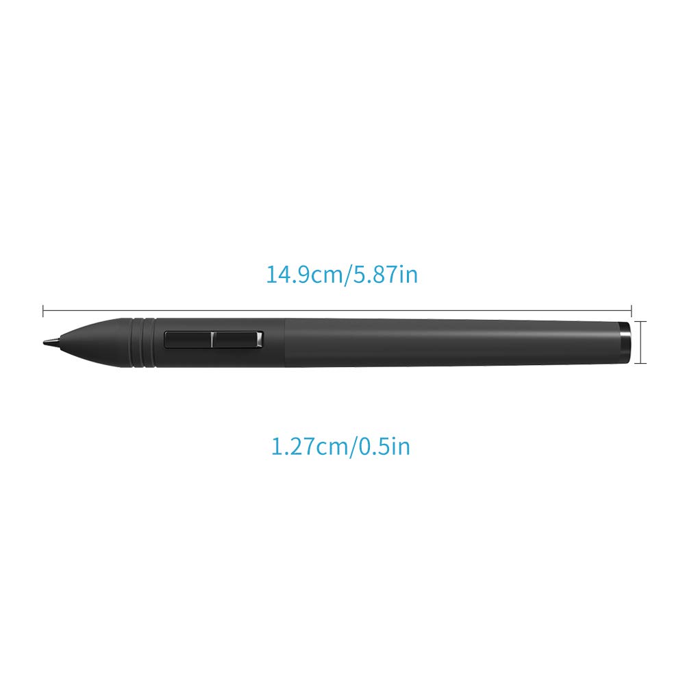 HUIOP Penna digitale ricaricabile PEN80, penna a risonanza elettromagnetica con 2 pulsanti programmabili per la nuova tavoletta grafica 1060PLUS