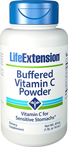 Life Extension Buffered Vitamin C Powder, Net Wt. 454 Gram (1 Pound or 16 Ounce) (Pack of 3)