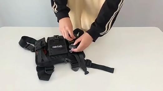 SOONHUA – Sac De Poitrine Tactique Léger En Oxford, Avec Plusieurs Poches Et Sangle Réglable, Pour Running, Rando, Vélo Et Streetwear
