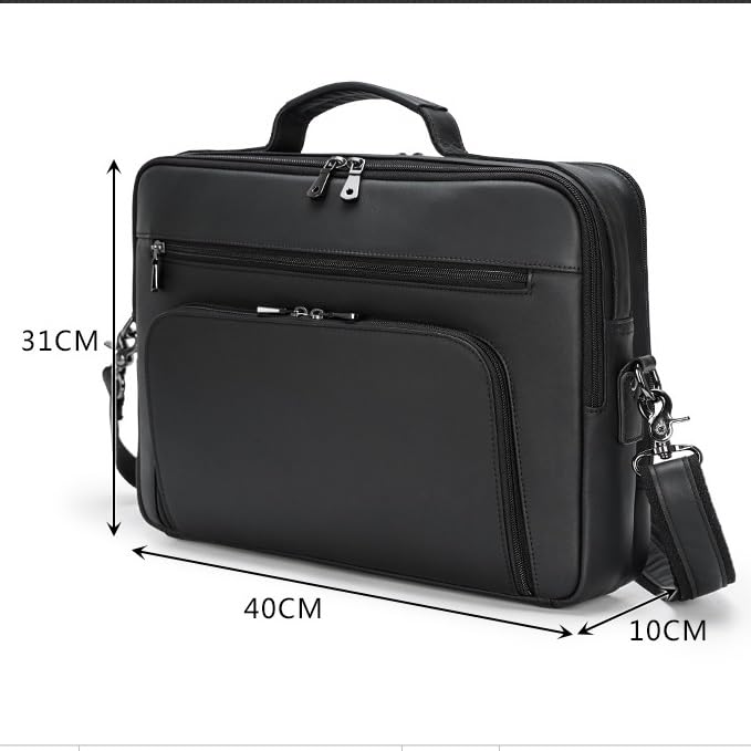 PTEXTU Leather Briefcase for Men, Business Travel Messenger Bag2