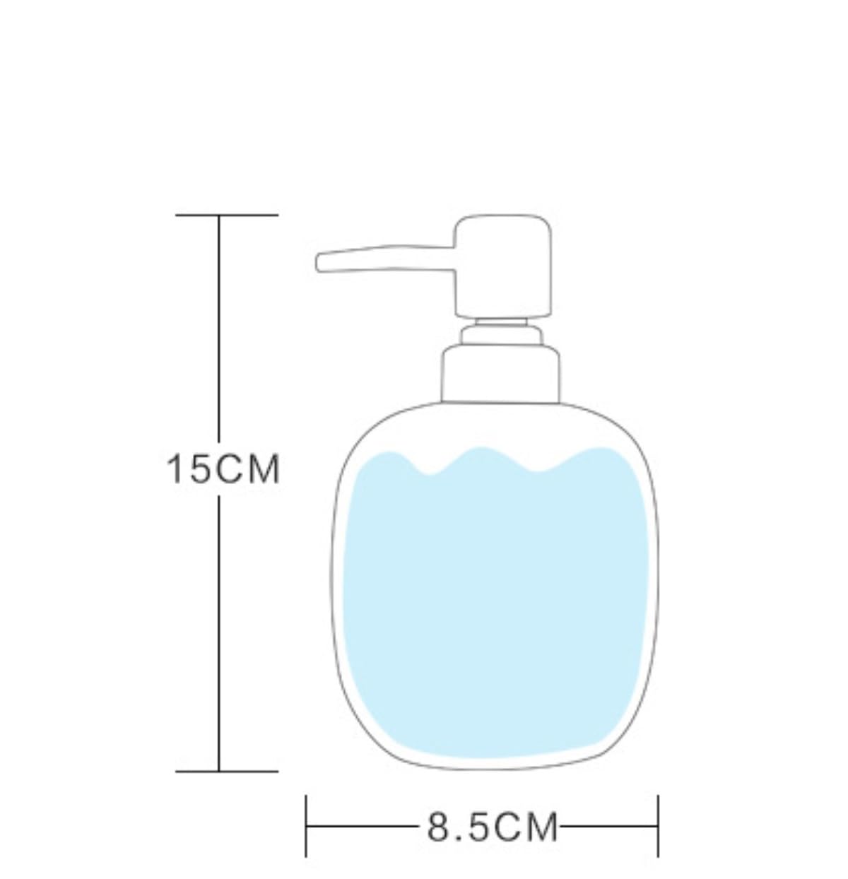 Seifenspender Spülmittelspender Seifenspender Aus Keramik, Manueller, Lotionspender Für Die Arbeitsplatte Leere Pumpflasche(White)