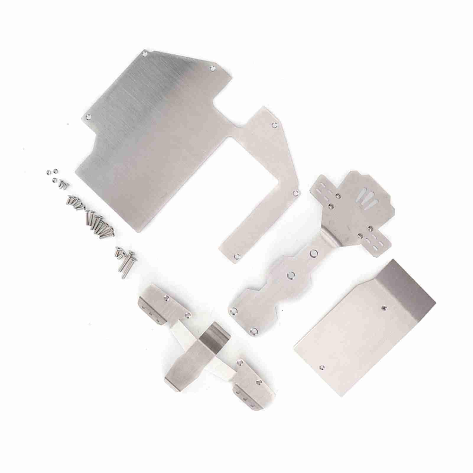 Conjunto de protección Trasera de chasis Delantero de Armadura de Cuerpo de Acero Inoxidable para 1/7 UDR RC Modelo de Coche Piezas de Mejora duraderas a Prueba de óxido