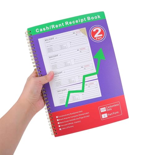 Libro de recibos comerciales de 200 juegos con copia para control de caja 4