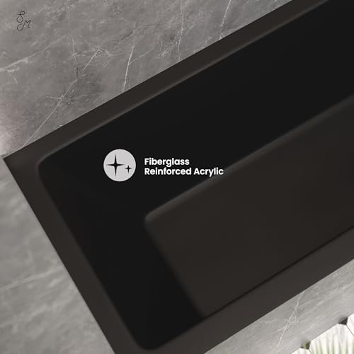 Image of Swiss Madison Voltaire 60 inch x 30 inch Right-Hand Drain Alcove Bathtub in Matte Black