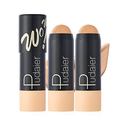 Marine Forest Concealer Stick, 2 Pcs Creamy Medium to Full Coverage Contour Makeup Stick, Light and Oil Control Matte Under Eye Face Concealer Makeup Kit, Upgrade Design (Natural)