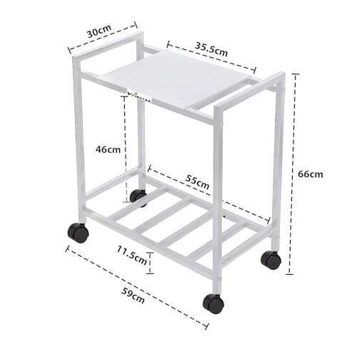 WINSTAR 2-Tier UPS Stand for Home and Office | Metal Inverter Trolley with Wheels | Battery Stand for Inverter with Shelf | 2 Shelf (Single Battery... - Image 2