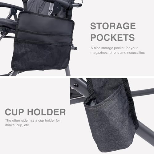 Ever Advanced EA-FC-368-CLBLK Oversized Folding Rocking Camping Chair thumb #5